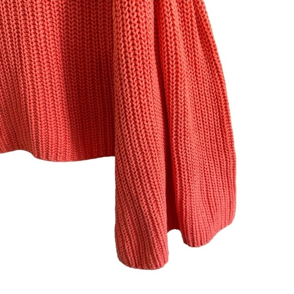 Free People Damsel Bell Sleeve Sweater Coral Sz XS - Picture 5 of 14